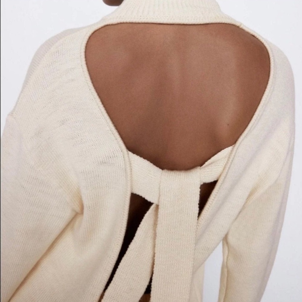 Zara Open Back Tie Sweater!